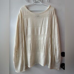 Torrid Cream Knit Sleeveless Sweater